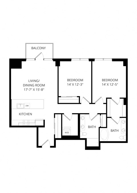 a floor plan of a house with two floors and a staircase